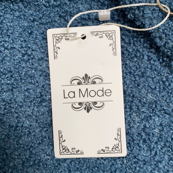 LaMode Fleece Zip Neck Pullover 💗 Blue - Picture 13 of 15